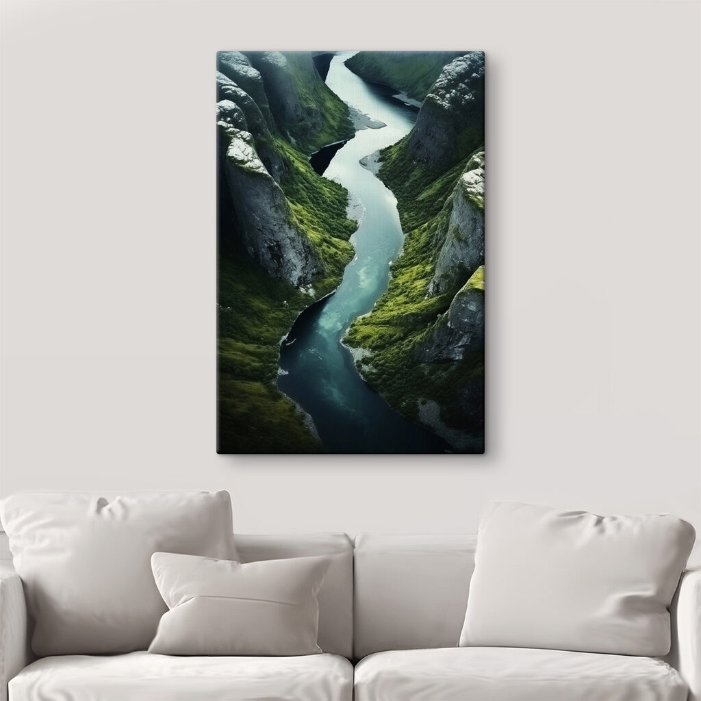 River running through a valley River running through a valley