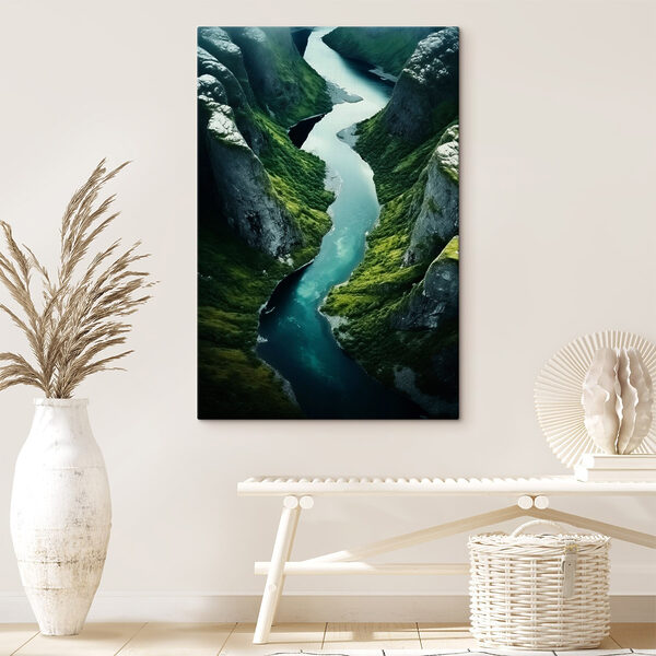 River running through a valley River running through a valley