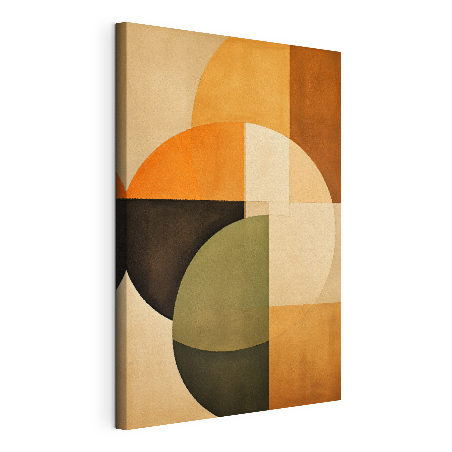Colorful art piece with circles and squares Colorful art piece with circles and squares