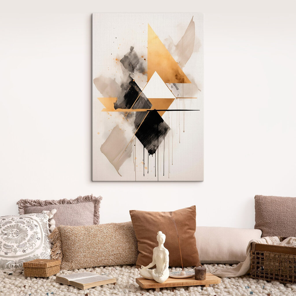Painting of triangles and lines Painting of triangles and lines