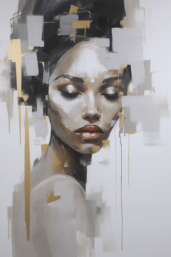 Painting of a woman's face