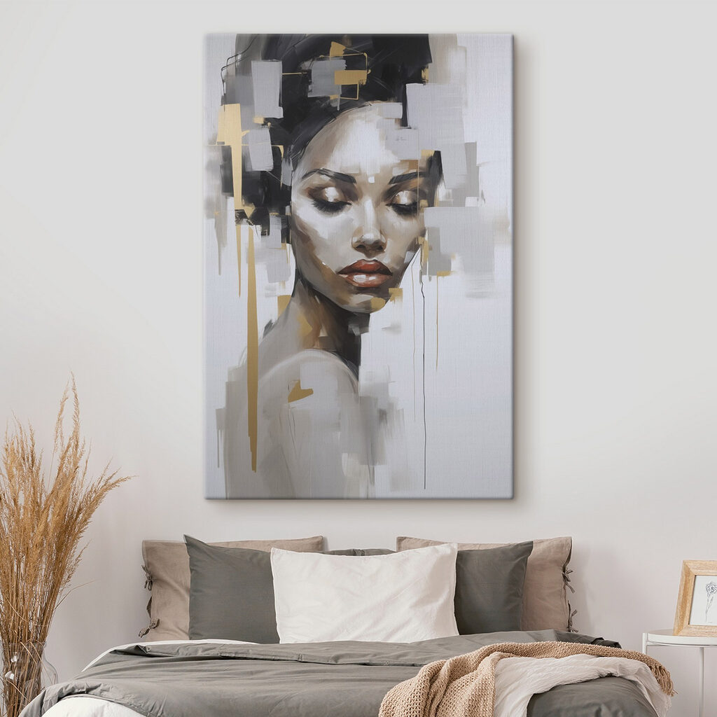 Painting of a woman's face