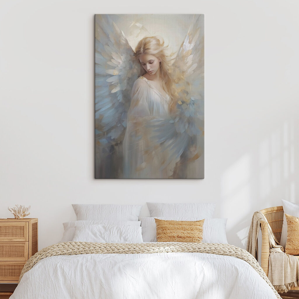 Woman with wings in her hair