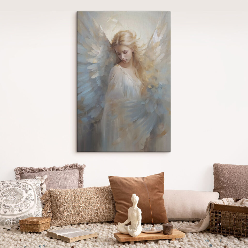 Woman with wings in her hair