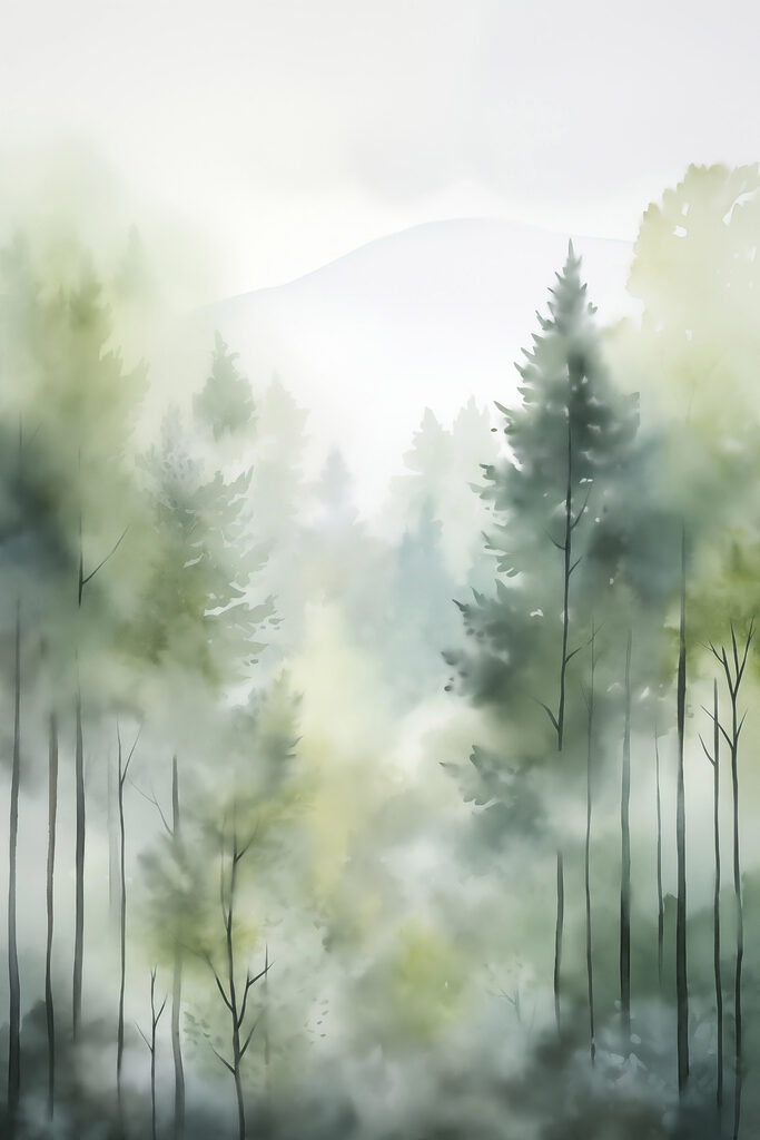 Painting of a forest