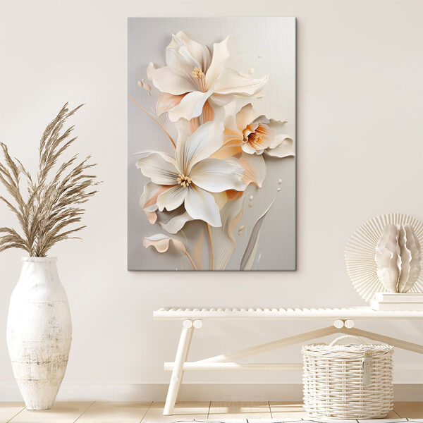 Delicate blossoms in soft pastel hues