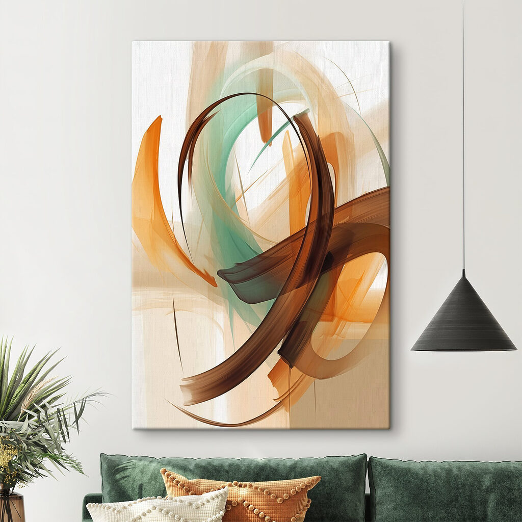 Dynamic swirls in earthy tones