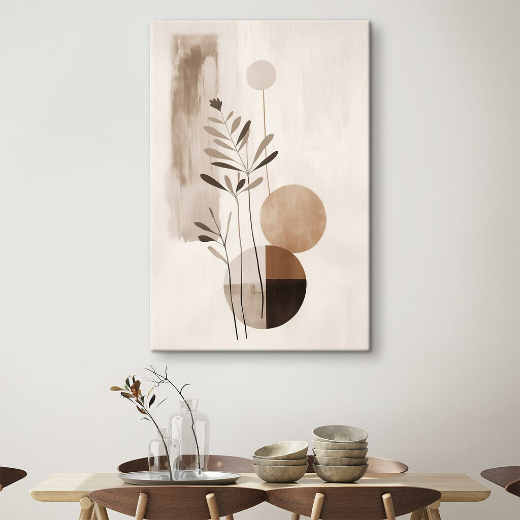 - Minimalist design with earthy tones