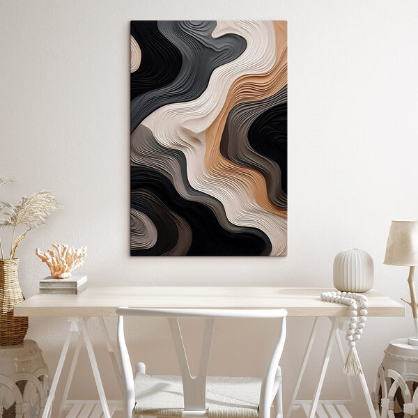 Black and white and brown wavy lines Black and white and brown wavy lines