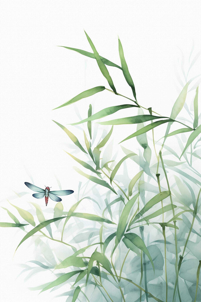 Dragonfly on a plant