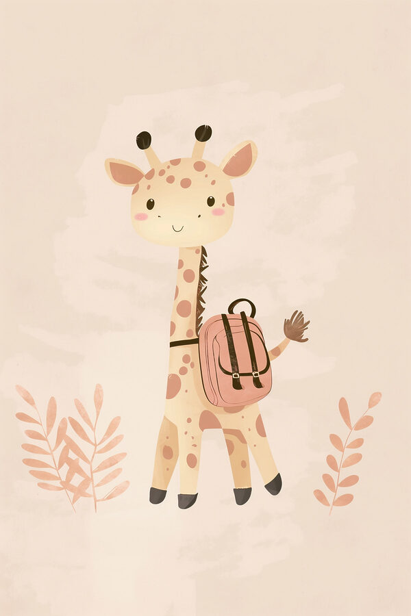 Giraffe with a backpack Giraffe with a backpack
