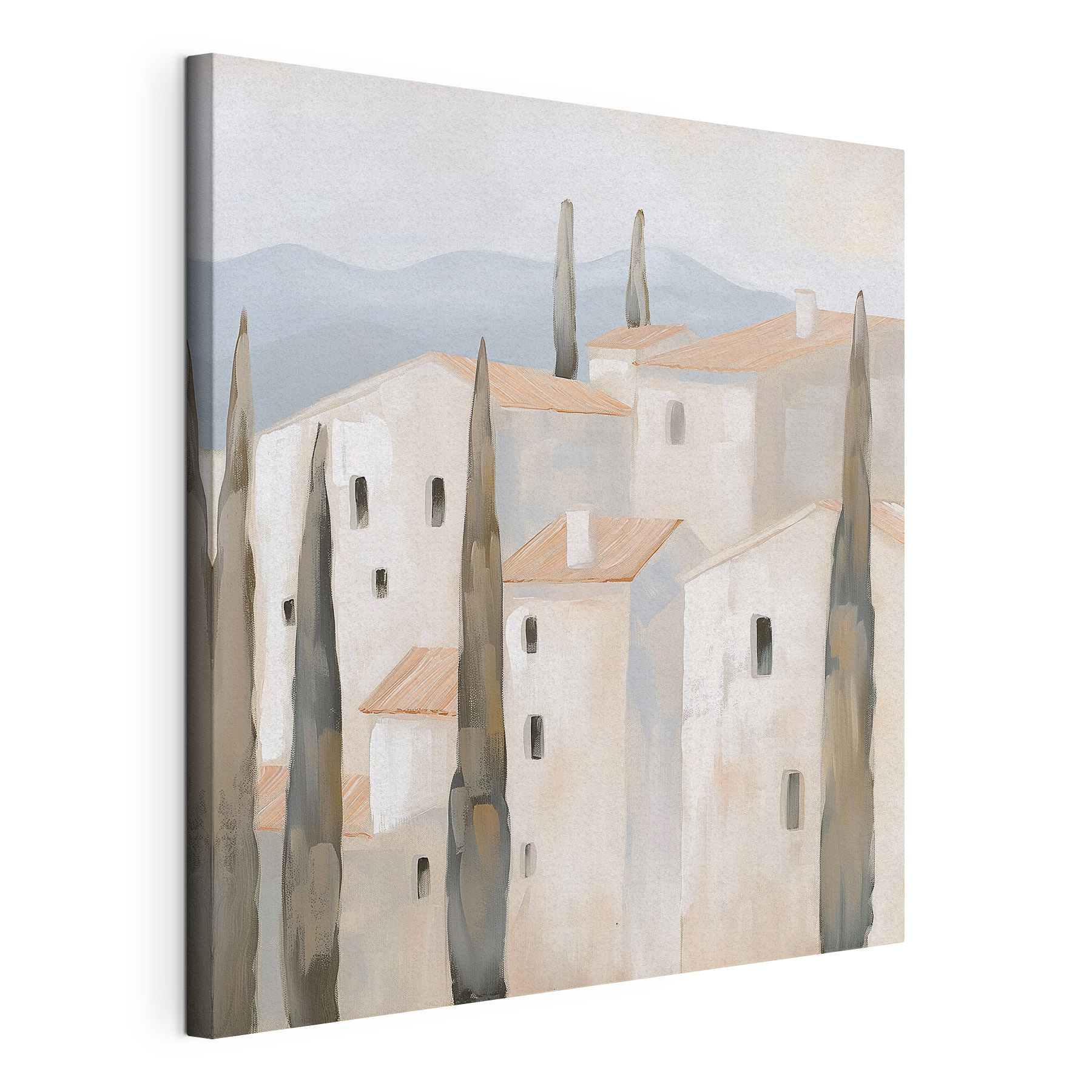 Painting of a group of buildings