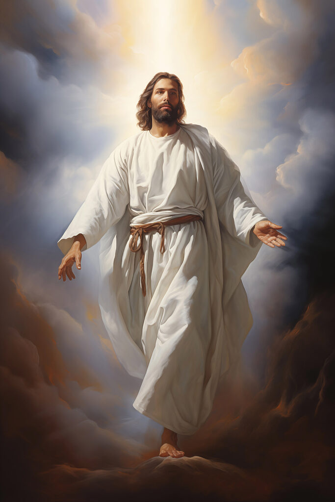 Painting of a man in a white robe