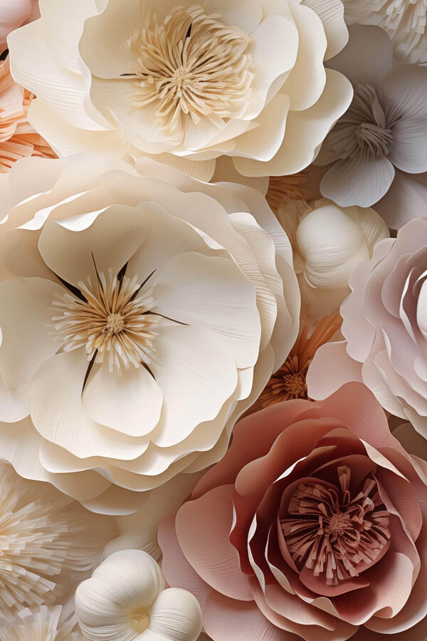 Group of paper flowers Group of paper flowers