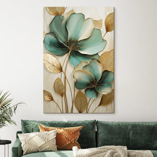 Obraz Sztuka florystyczna z eleganckimi elementami wzorniczymi (SKU: s47418) Obraz Obraz Sztuka florystyczna z eleganckimi elementami wzorniczymi (SKU: s47418)