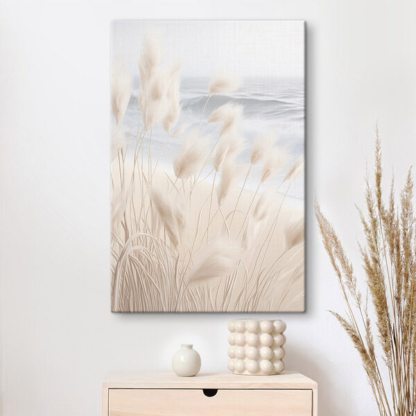 Gentle waves kiss the sandy shore Gentle waves kiss the sandy shore