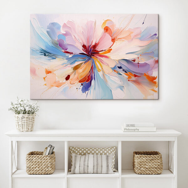 Colorful flower with swirls Colorful flower with swirls