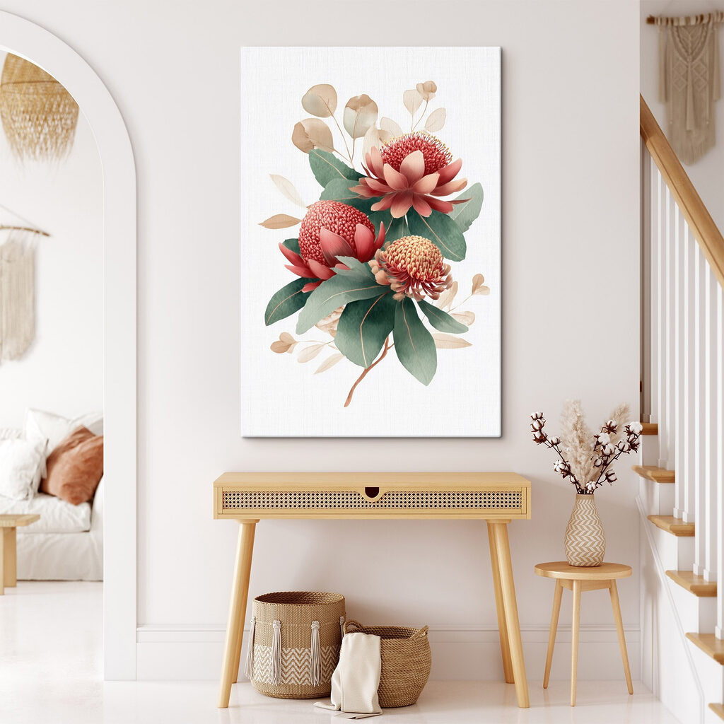 Vibrant blooms against a light background