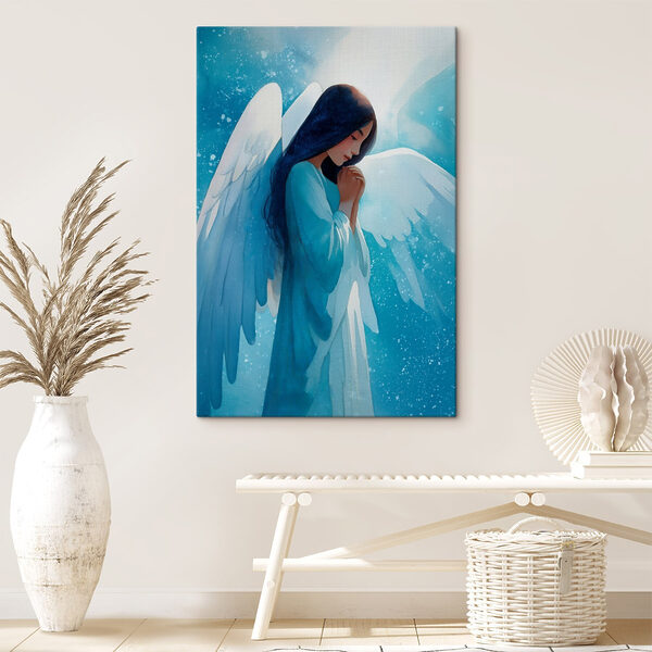 Painting of a woman with wings