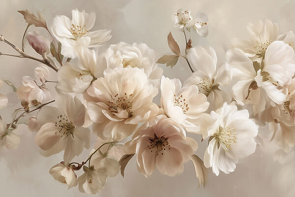 Group of white flowers Group of white flowers