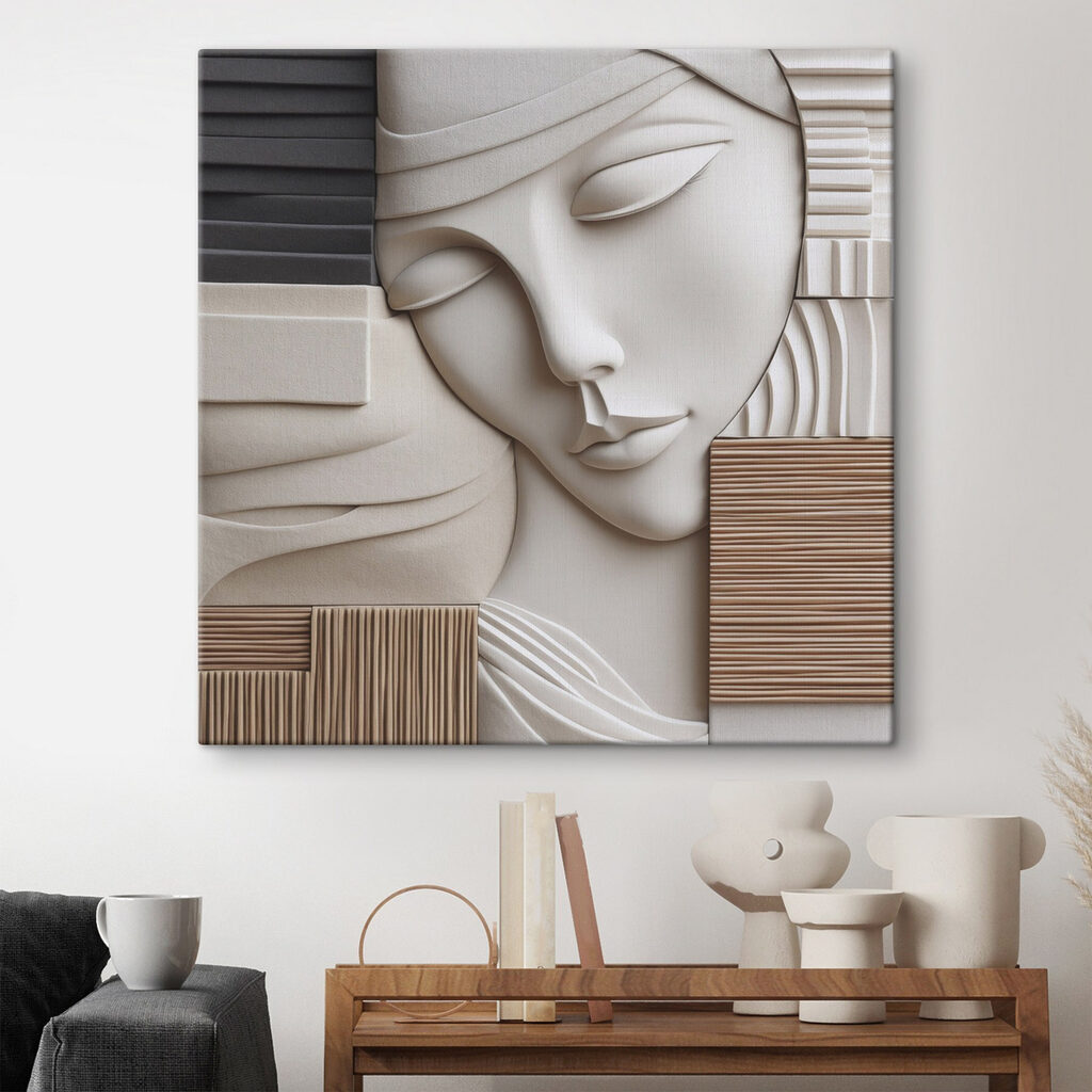 Sculpture of a woman's face