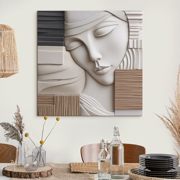 Sculpture of a woman's face