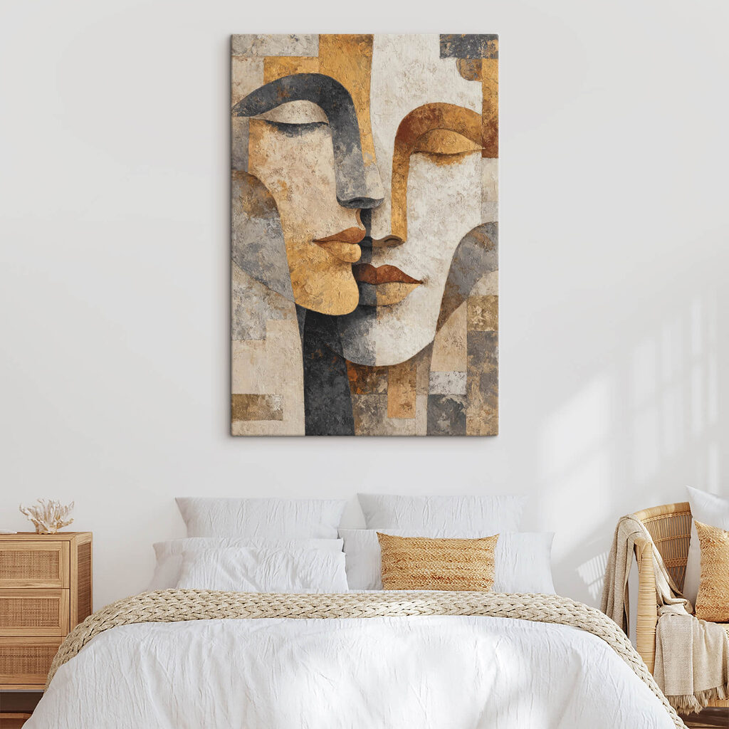 Painting of two faces