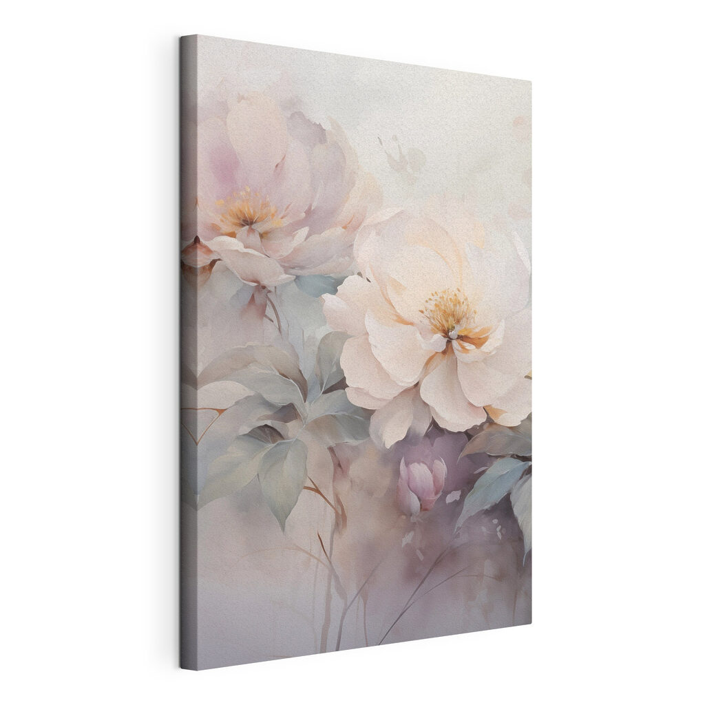 Painting of flowers on a surface