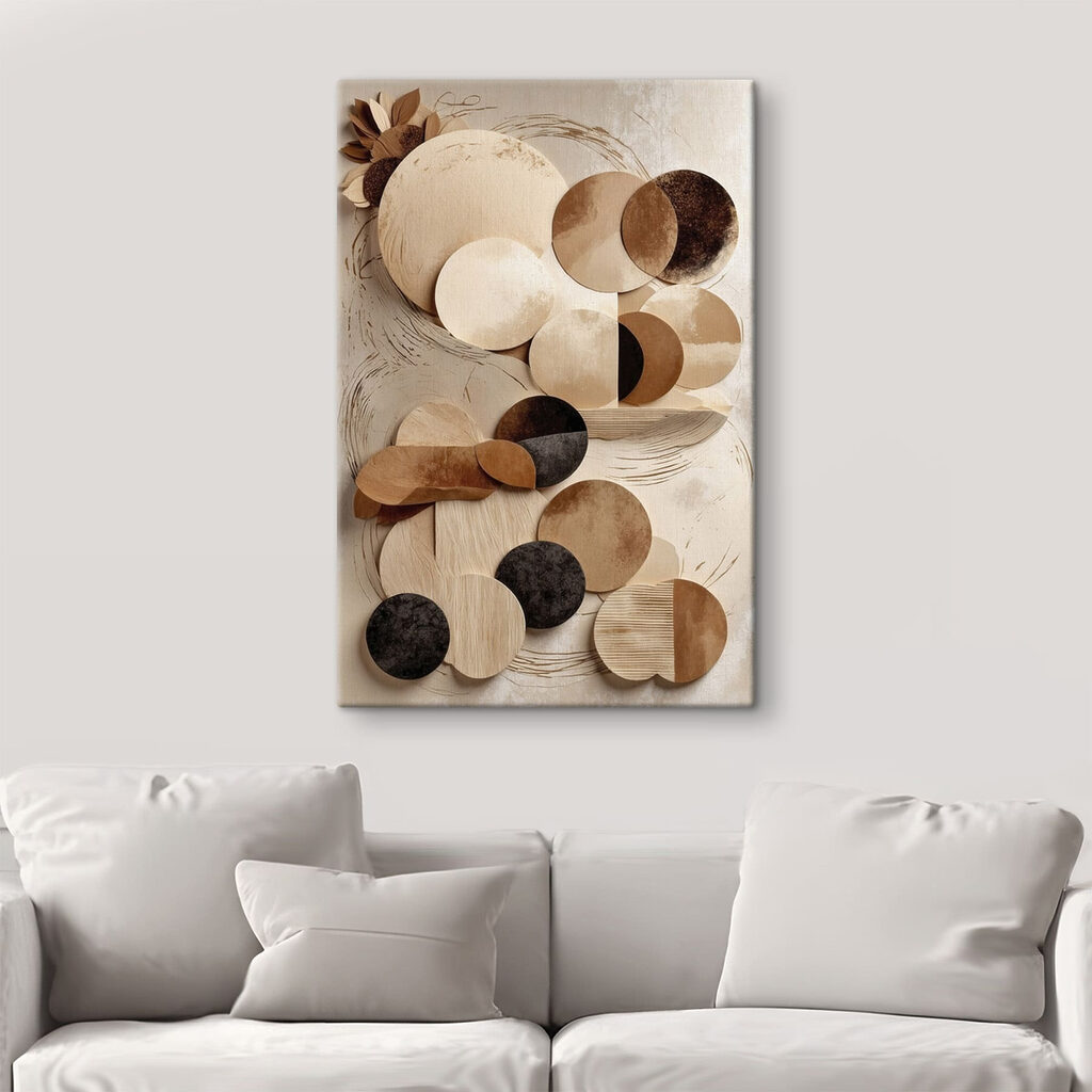 Group of circles on a white surface Group of circles on a white surface