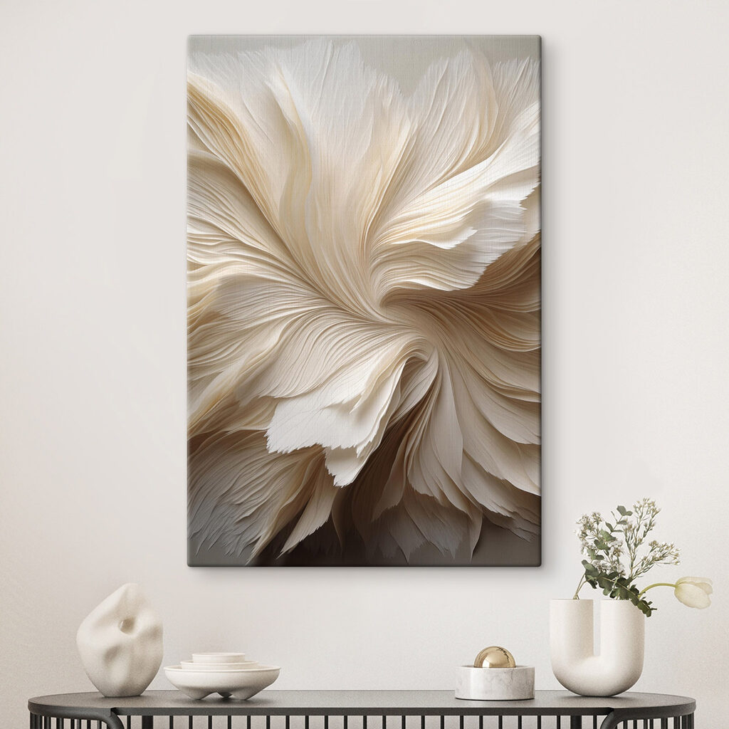 Soft layers create a gentle flow