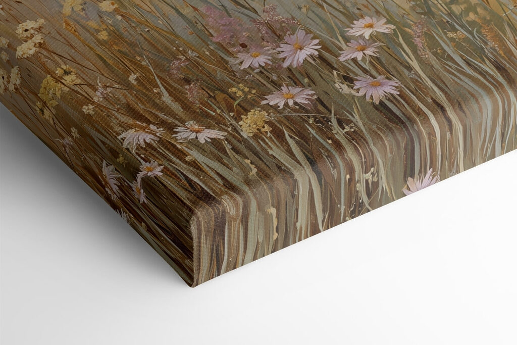 Painting of a field of flowers