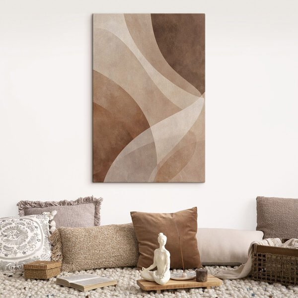 Obraz Delikatne krzywizny w ziemistych odcieniach (SKU: s47948) Obraz Obraz Delikatne krzywizny w ziemistych odcieniach (SKU: s47948)