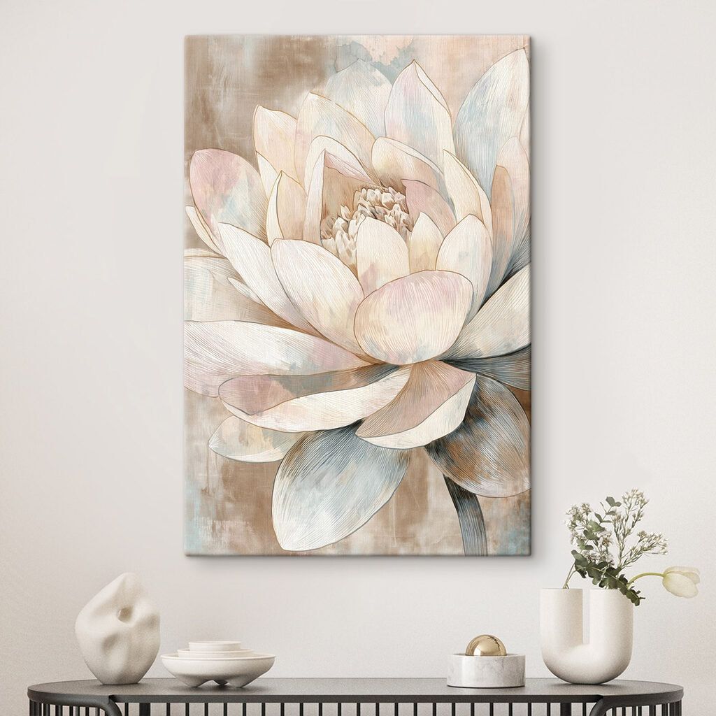 Elegant flower in soft pastel tones
