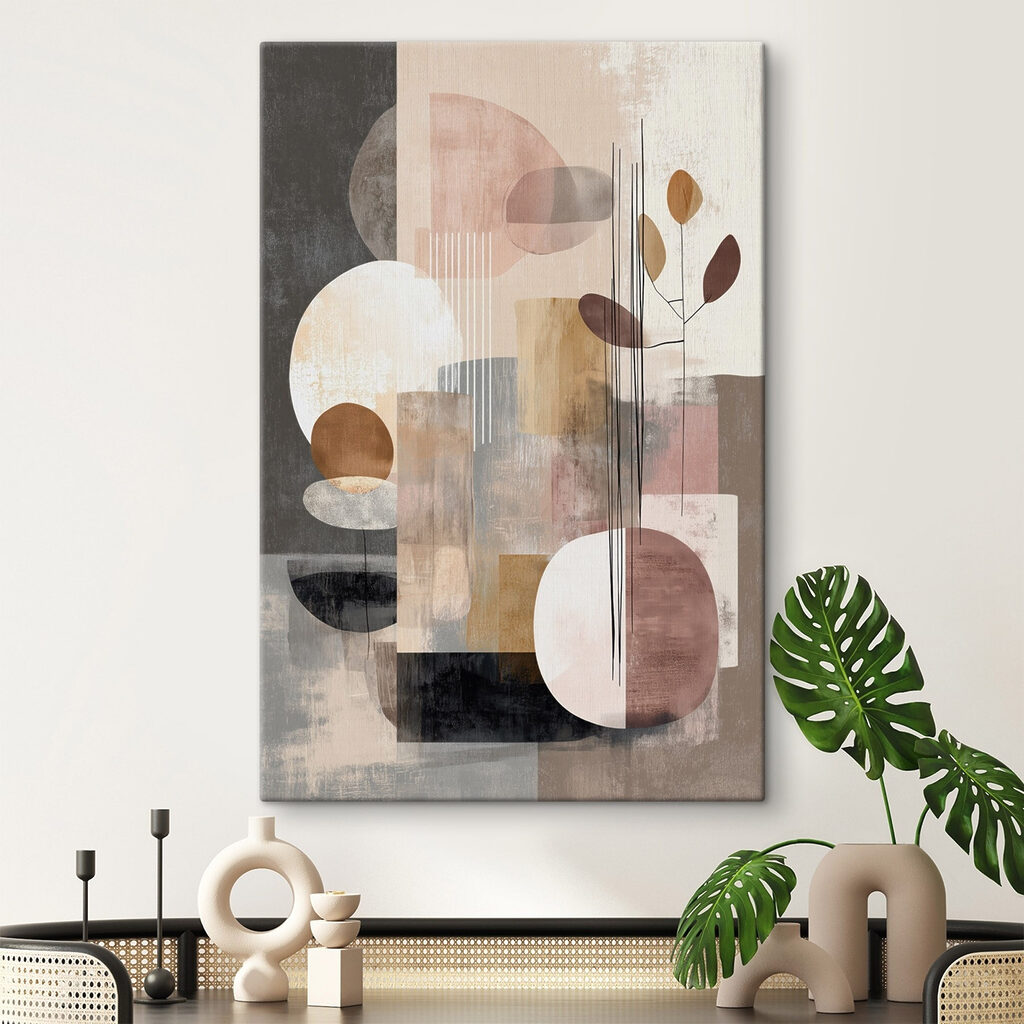 Painting of circles and squares Painting of circles and squares