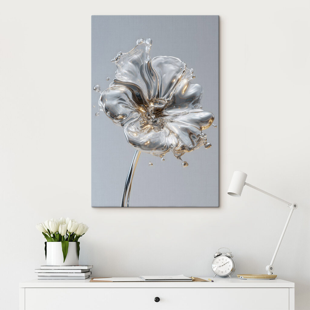 Blossoming form in fluid elegance