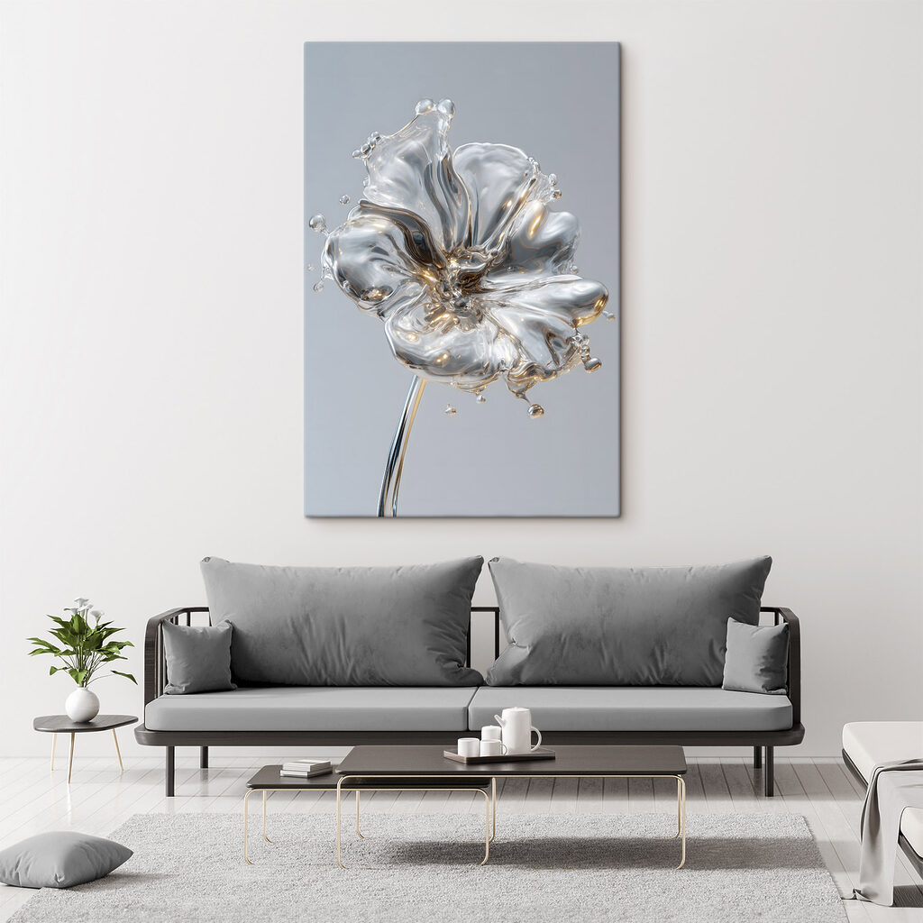 Blossoming form in fluid elegance
