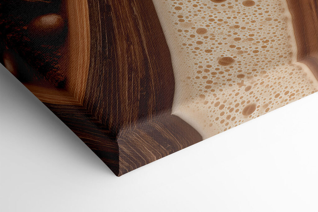 Coffee beans and powder on a surface