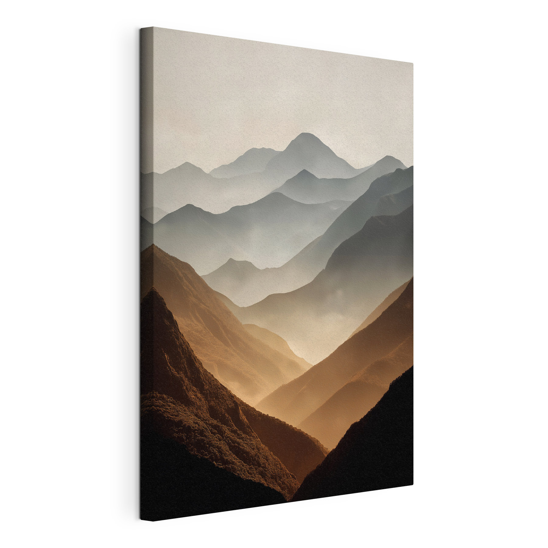 Mountain range with fog