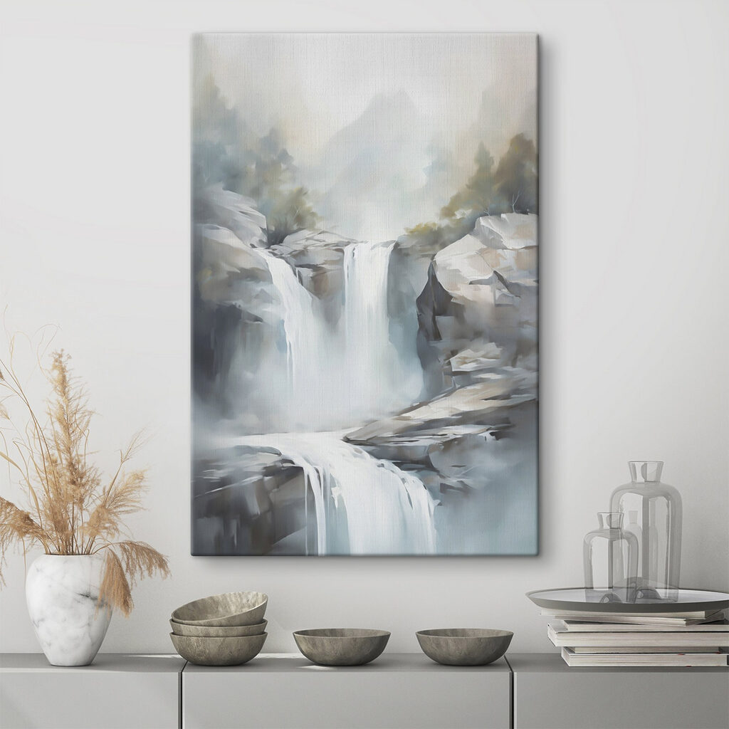 Waterfall in the fog