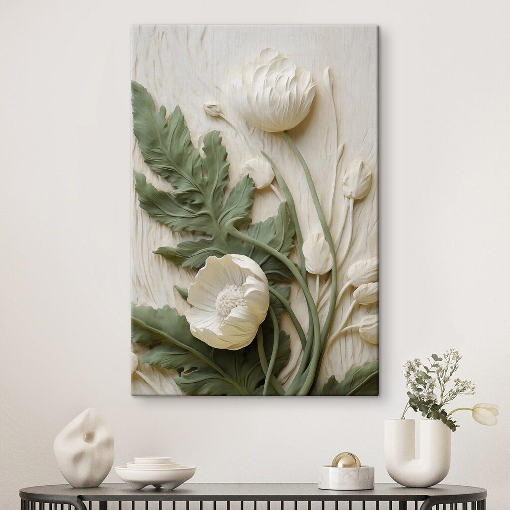 White and green flower