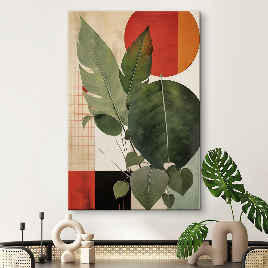 Plant with leaves in a pot Plant with leaves in a pot