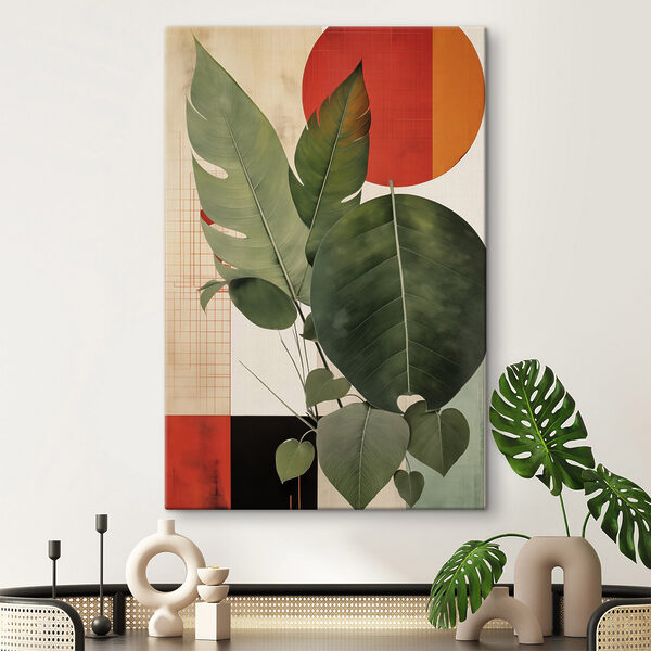 Plant with leaves in a pot Plant with leaves in a pot