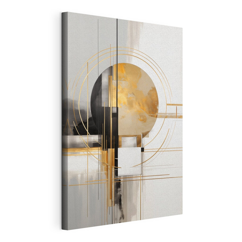 Painting of a circle and lines
