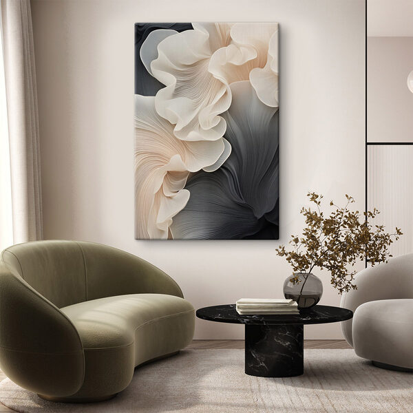 Soft petals in flowing waves