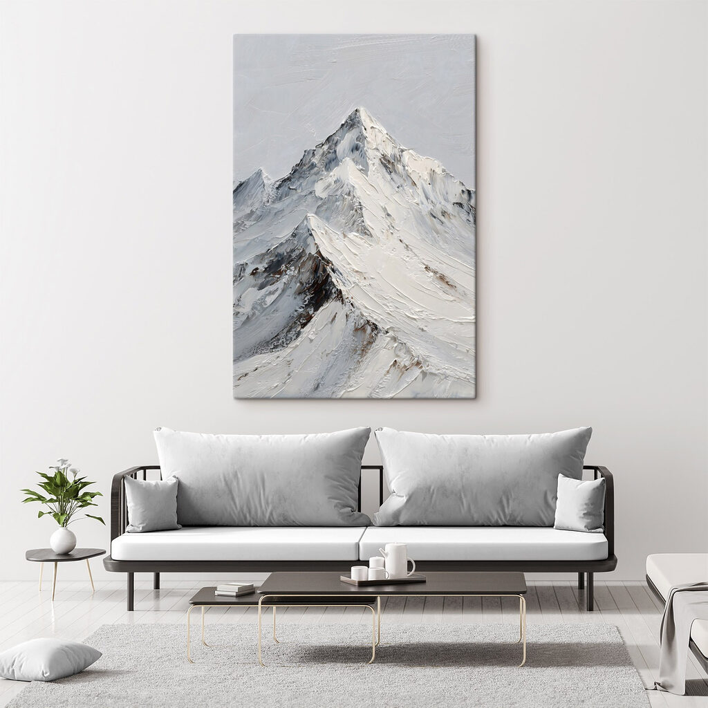 Mountain with snow on it