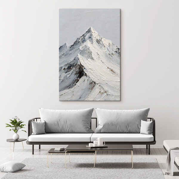 Mountain with snow on it