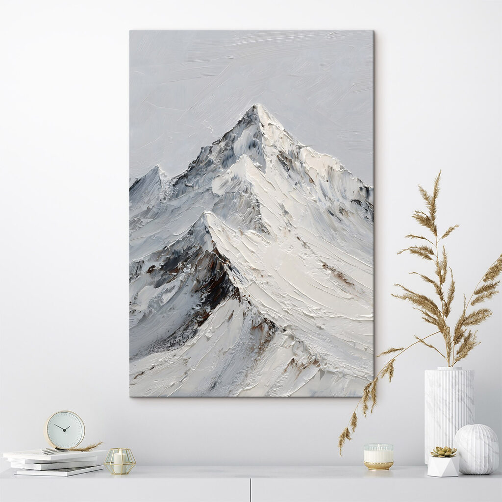 Mountain with snow on it