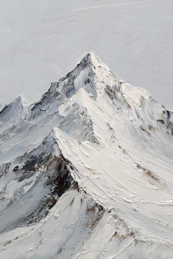 Mountain with snow on it