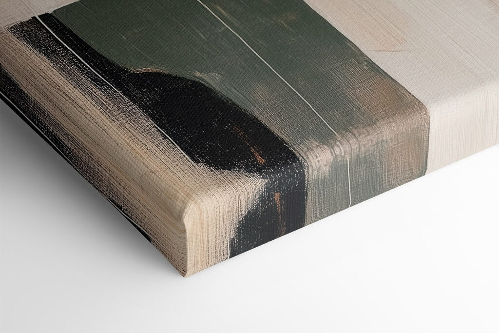 Painting of a white and brown art