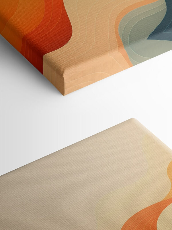 Colorful waves on a white background